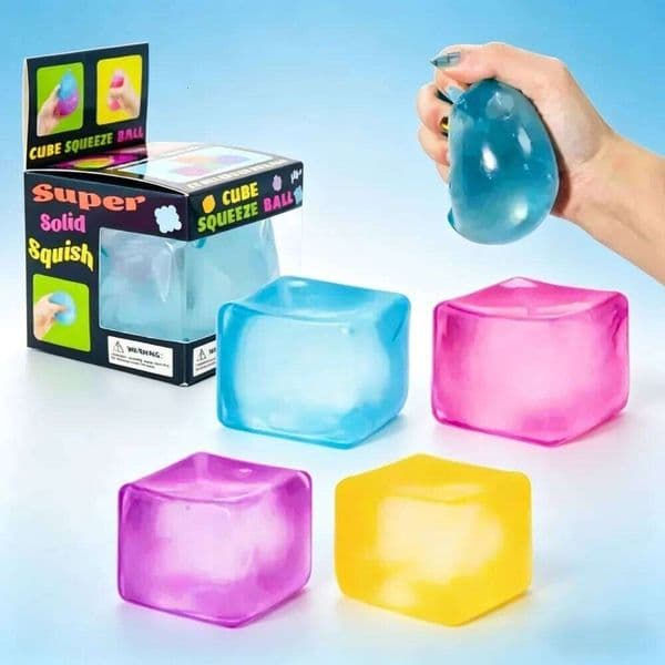 New Schylling Needoh Nice Sensory Fidget Stress Relief Squishy Cube Anti-Anxiety Squeeze Object For Focus Population 26L0529