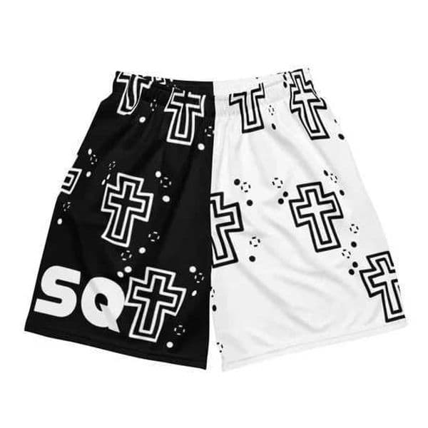 Half Half Cross and Star Shorts Summer Beach Shorts Mens Casual Shorts For Outdoor Training Exercise Breathable Quick-drying D260529