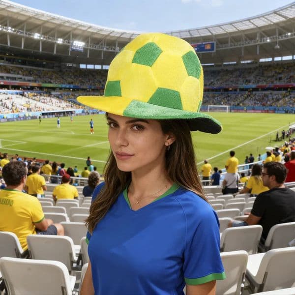 Football Caps for World Cup Fans Brazilian and Mexican Flag Hats for Cheering in Matches 260529