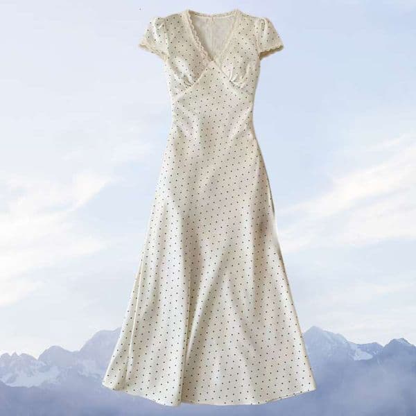 Modern Designer Set Featuring Feminine Print Top & Flowy Long for Office Chic X Dress-1560
