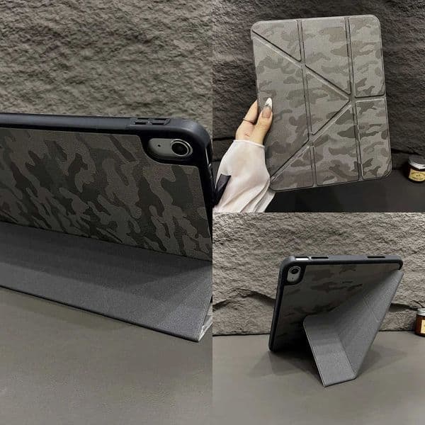 Stand Tablet Case For iPad 6 7 8 9 10th 11th Generation 102 109 11 inch Case Air Pro Mini 3 4 5 2025 A16 Camouflage Cover X260529