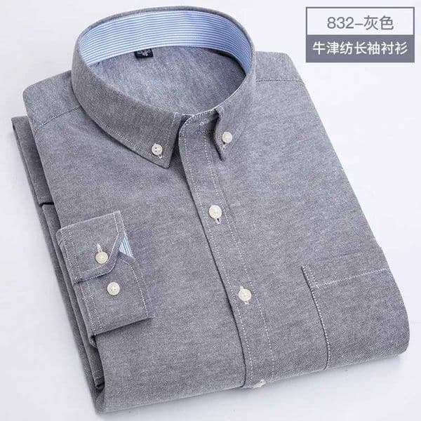 Mens long sleeve shirt Spring summer autumn winter Oxford woven slim free ironing comfortable soft casual fashion simple work M260528
