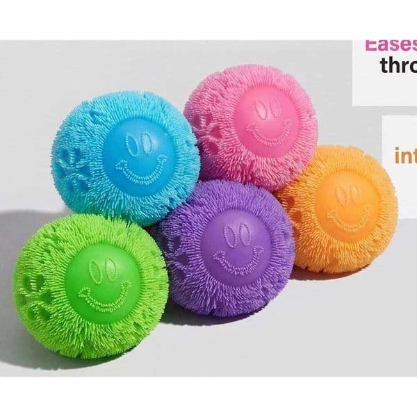 New NeeDoh Squeeze Ball Stress Relief Toy Blue Smile Plush Slow Rebound Portable Gadget 26L0529