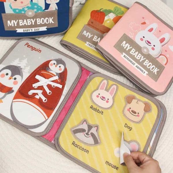 Montessori Felt 3D Cloth Busy Book Sensory Toys Fabric Picture Soft Book Learning Activities for Fine Motor Skills Quiet Books C260529