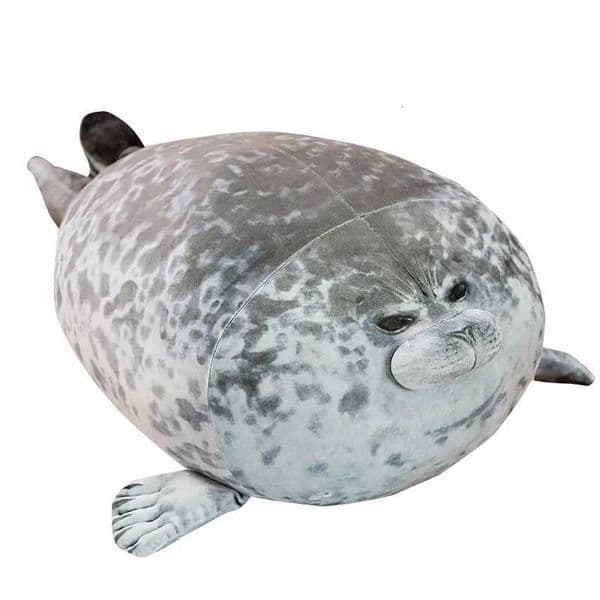 New Angry Blob Seal Pillow Chubby 3d Novelty Sea Lion Doll Plush Stuffed Toy Baby Sleeping Throw Pillow Gifts For Kids Girls M260529