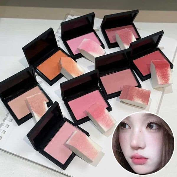 Monochrome Matte Powder Blush Palette Long Lasting Waterproof Natural Cheek Rouge Soft Silky Texture Daily Makeup Blusher PlateT260529