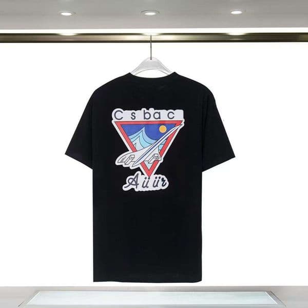 Casaly Blancas Shirt Luxury Designer Shirt Men Relaxed Fit Crew Neck Soft Cotton Vibrant Print Summer High Street Style Breathable Casual Short Sleeve Tee 0C7