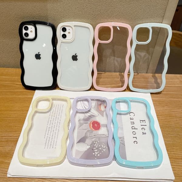 Compatible with iPhone 17 Pro Max Apple 16 Phone Case New Candy Color Frame 15/13 Two-in-One Wave