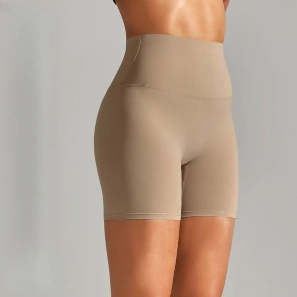 Gym Workout Yoga Shorts Double-Sided Brushed Tight High-Waist Elastic Sports Fitness Three-Quarter Yoga Pants for Women 260528