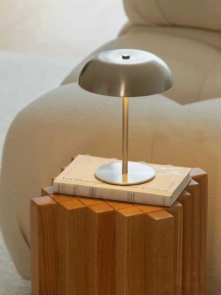 Cute Mushroom Table Lamp Touch Control 3 Colors Dimmable Cordless Rechargeable LED Bedside Lamp for Home Decor Gift M260529