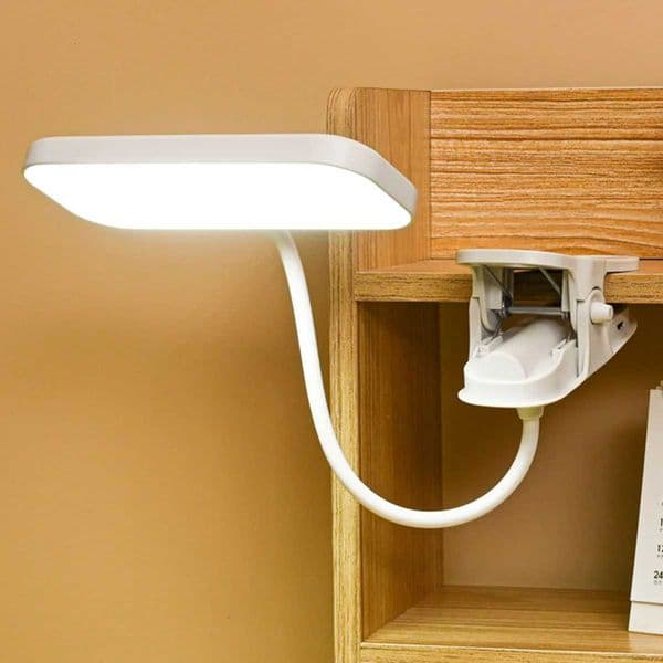 The LED clip-on USB charging desk lamp is suitable for college students dormitory desks and bedroom reading lighting M260529