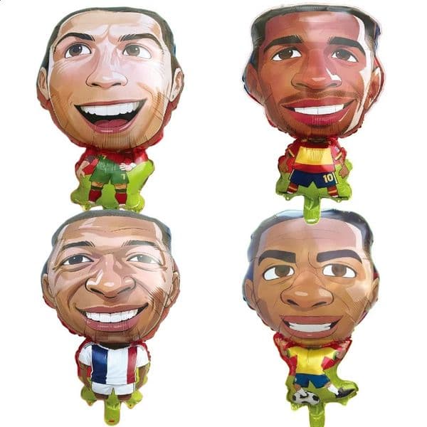 2025 Cartoon Football Star Aluminum Foil Balloon CanadaUSAMexico CR7MessiYamalMbappeVinicius Socccer Fan Festive Party Ballon 260529