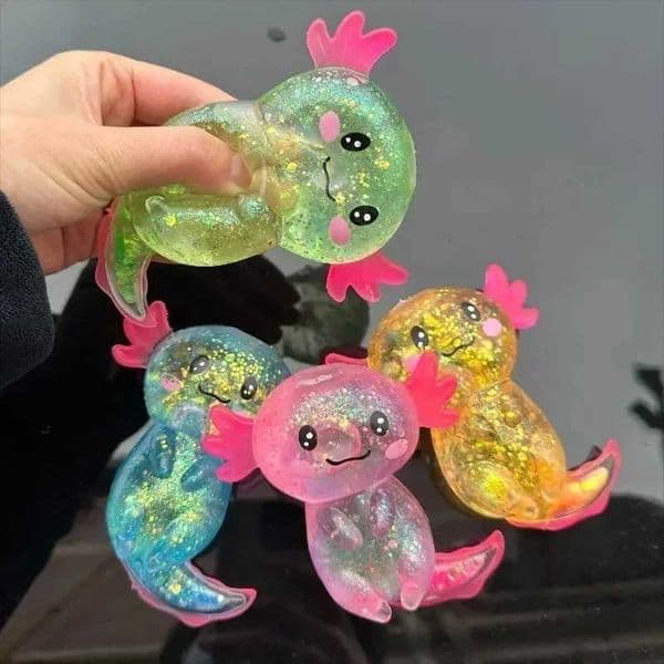 New Colorful Salamander Maltose Fidgets Toys Squishy Malt Sugar Stretchy Axolotl Fun Squeeze Birthday Supplies Anti-Anxiety Gift Z260529