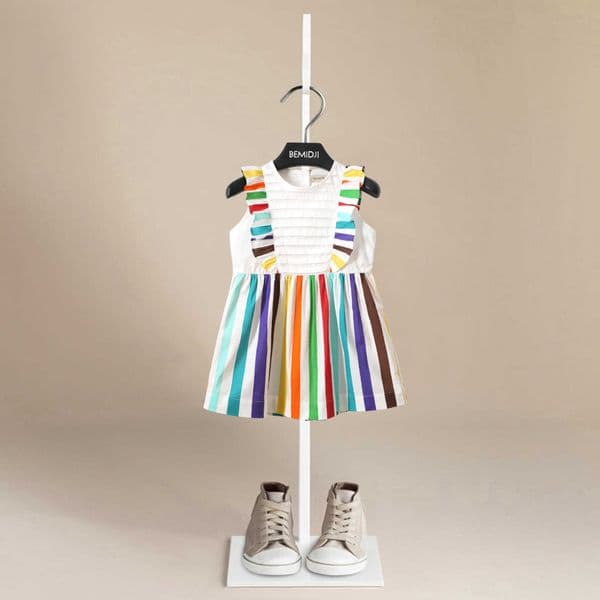 BEMIDJI childrens dress with pleated chest girls princess dress childrens clothing dress for toddlers and young children rainbow skirt L2605296MKN