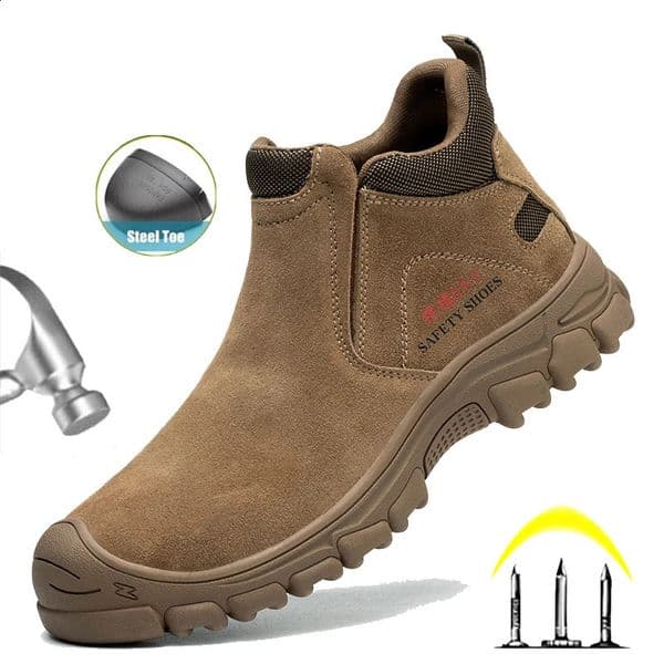Mens Steel Toe Safety Shoes Breathable Soft Non Slip Work Boots Protective Comfortable Footwear for Men Insulation 6KV Shoes 260528