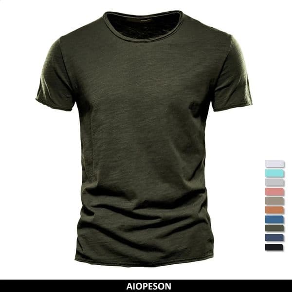 100 Cotton Men Tshirt Casual Soft Fitness Summer Thin Tshirts Mens Home Clothes ONeck Short Sleeve Soild T Shirt for 260528