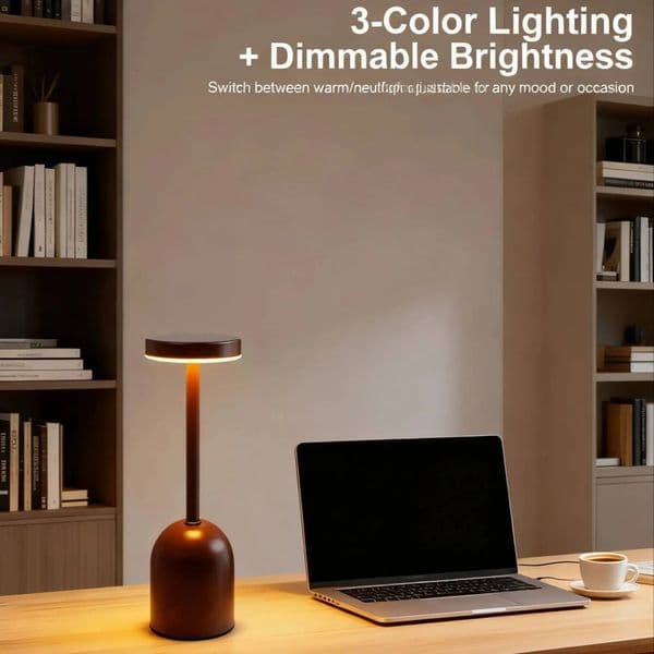 Wireless Adjustable Color Dimming Desk Table Lamp Minimalist Desk USB Table Lamp For Living Study Room Decor