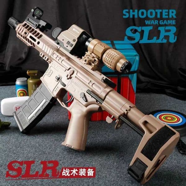 Senbolongs new transparent SLR toy gun is an electric automatic-fire toy gun for children with colorful smoke and silencer L260529XOT7
