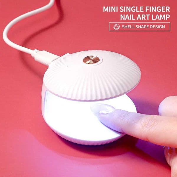 Mini Nail Dryer UV LED Lamp Machine Shell Single Finger Phototherapy Machine for Nails UV Gel Polish Quick Drying Manicure ToolsR260529