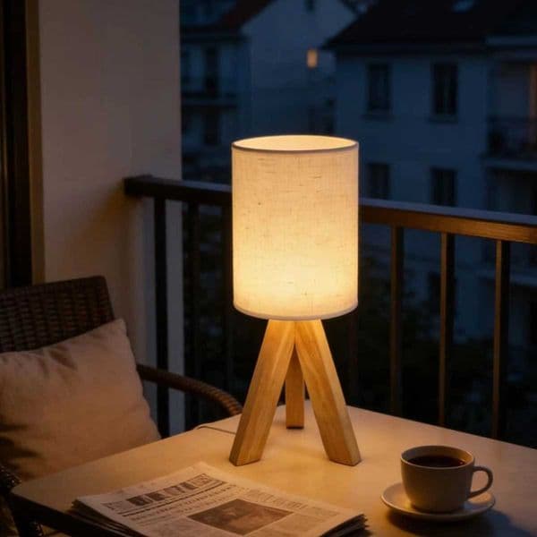 1pc USB minimalist tripod bedside lamp with linen lampshade bedroom dining room bar table lamp reading table lamp night light M260529