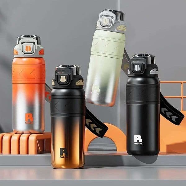Young and Energetic Straw Bottle Stainless Steel Large-capacity Car Student Outdoor Sports Portable Water Cup W260529