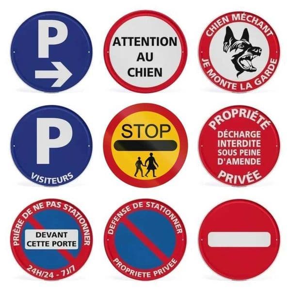 Round Metal Sign No Trespassing Aluminum Sign Private Road Warning Video Surveillance Wall Poster Plate Yard Rigid Safety Sign C260529