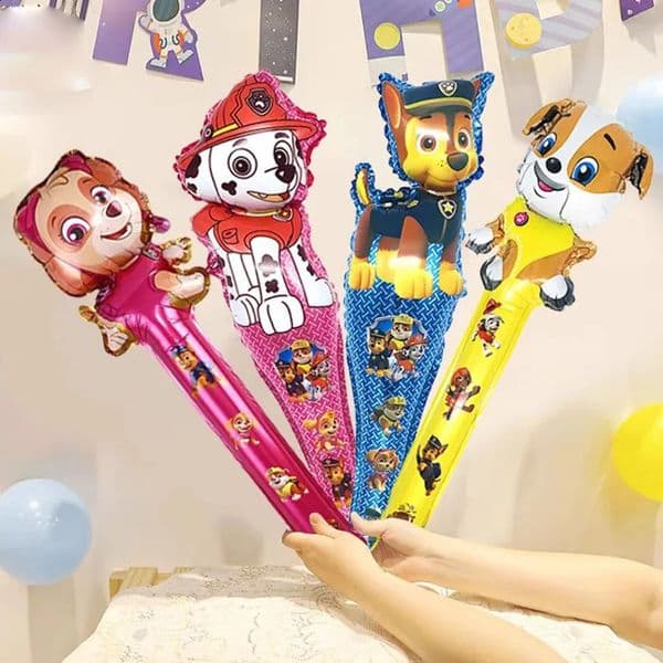 16pcs 65x20cm Balloon Baby Shower Kids Party Supplies Boy Birthday Paw Dog Stick Decor Ballon Birthday 260529