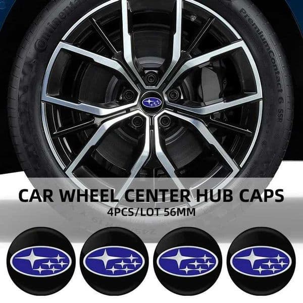 4pcs 56mm Car Wheel Center Hub Cap Badge Emblem Decal Car Stickers For SUBARU WRX STI Forester Impreza Legacy Outback BRZ XV Z260529