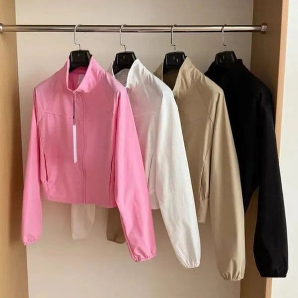 2026 Gym Clothe Set Women workout set Jacket Sports Coat Windproof Yoga Clothes Quick-Drying Long Sleeve Top Zipper Gym Outfit Sport Bra