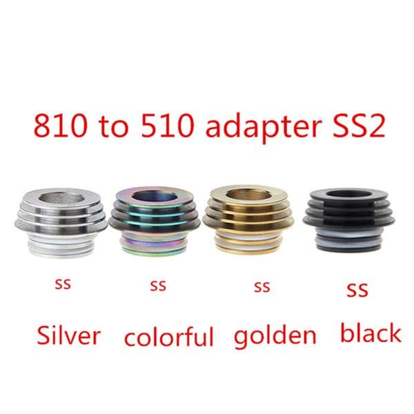 810 To 510 Stainless Steel Heat Dissipation Straw Joint Adapter Heat Sink Drip Tip Connector