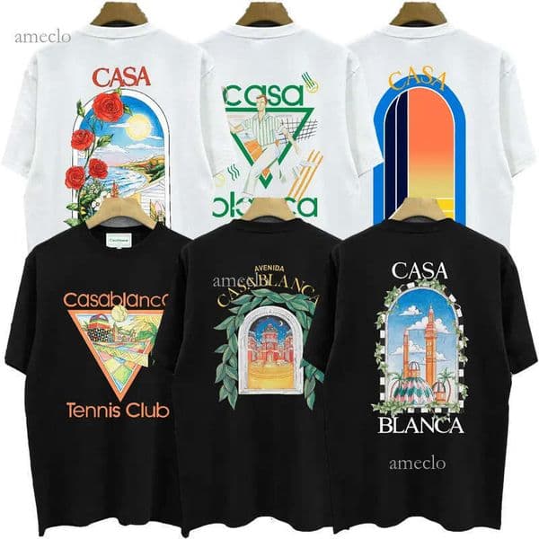Casasly shirts Casas tshirt designer shirt for men designer t shirt mens t shirt fashion graphic tee Casablancolly men and women shirts Casablancolly b95