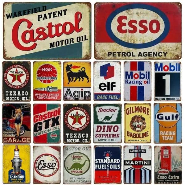 Oil Gas Metal Tin Sign Vintage Motorcycle Car Poster Man Cave Club Iron Plate Painting Motor Garage Wall Plaques Shabby Signs C260529