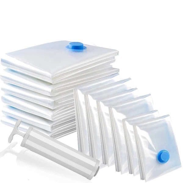 Vacuum Storage Space Saver Bags With Hand Pump Compressed For ClothingComfort Items Blankets Home Travel Packing OrganizerR260529