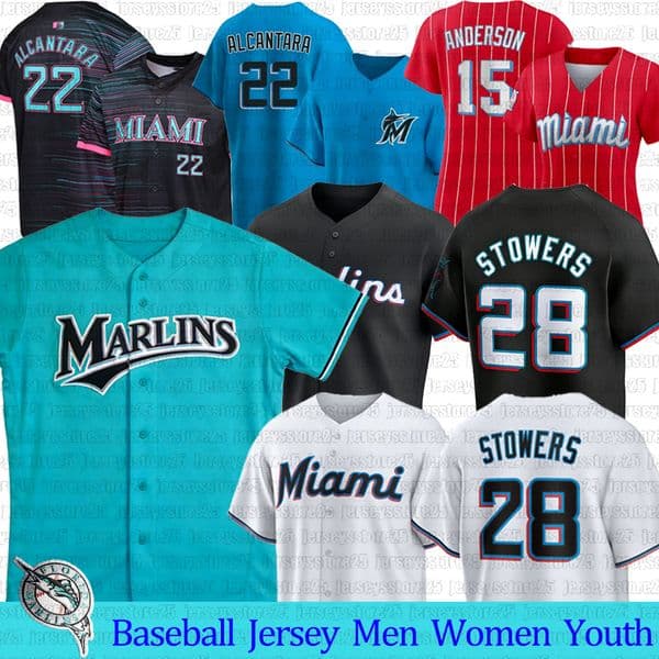 Marlins Baseball Jersey 2026 Sandy Alcantara Miamis Marlin Kyle Jersey Stowers Otto Lopez Connor Norby Eury Perez Xavier Edwards Brian Anderson Luis Arraez Jerseys