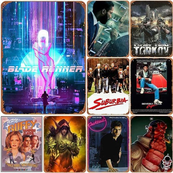 Metal Tin Signs Classic Old Movie Wall Decoration Plaque Vintage Art Poster Iron Painting for Man Cave Home Cafe Garden Club C260529