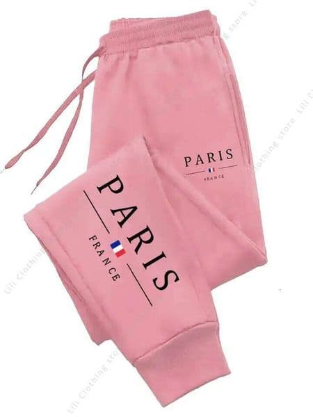 2025 New Hot Sale PARIS Jogger for Women's Trousers High quality Autumn Winter Fleece Casual Sports Sweatpants Women Pants 26L0530