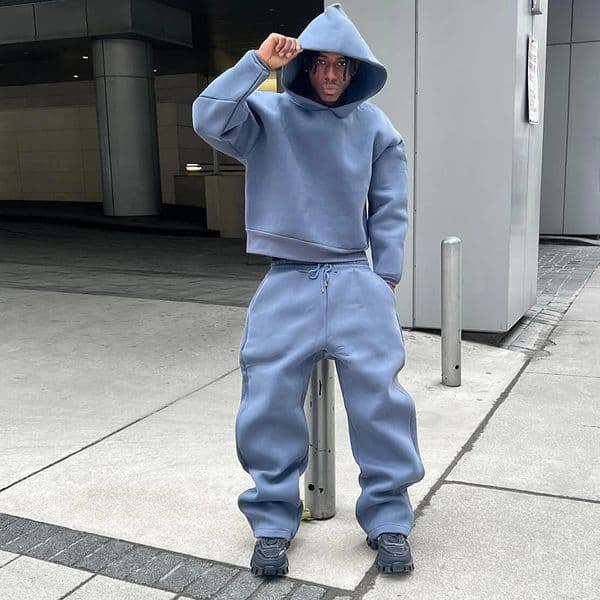 Y2k American Winter Oversized Hoodies Sweatpants Suits Mens Vintage Hip Hop Casual Elasticity Pullover Fashion Punk 2 Piece Set 260529