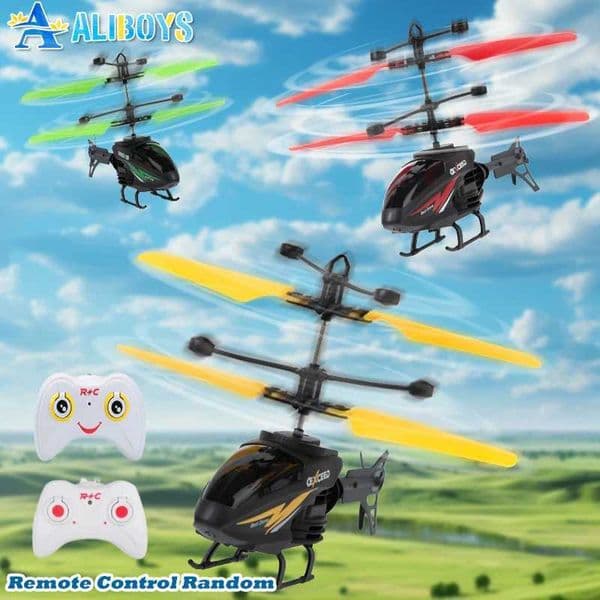 RC Helicopter 2CH Induction Remote Control Floating Airplane Gesture Control Aircraft Suspension Quadcopter with LED Kid GiftT260530