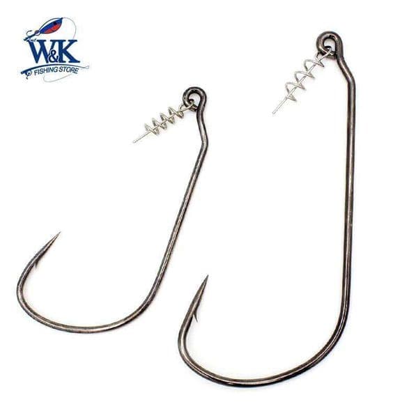 at 12/0 and 10/0 Big Worm Hook for Pike Soft Baits Freshwater Boat Fishing Lures S260529