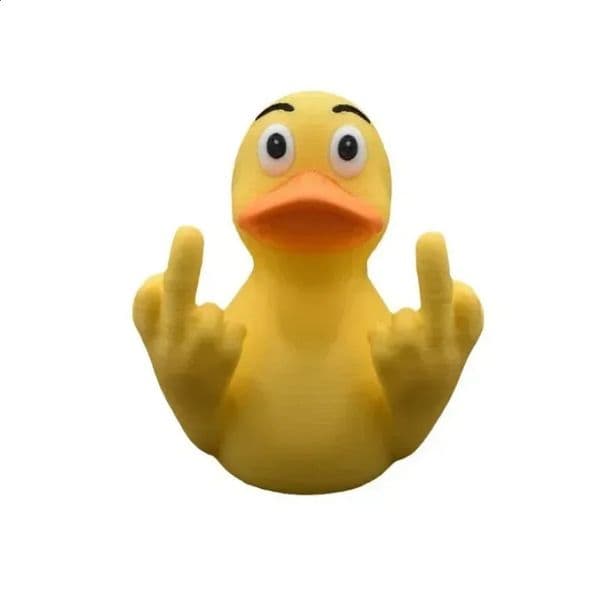 Duck Hands with Middle Finger Ornaments Home Garden Resin Craft n Ornaments Cute Duck Swimming Office Desk Funny Decorative 260530
