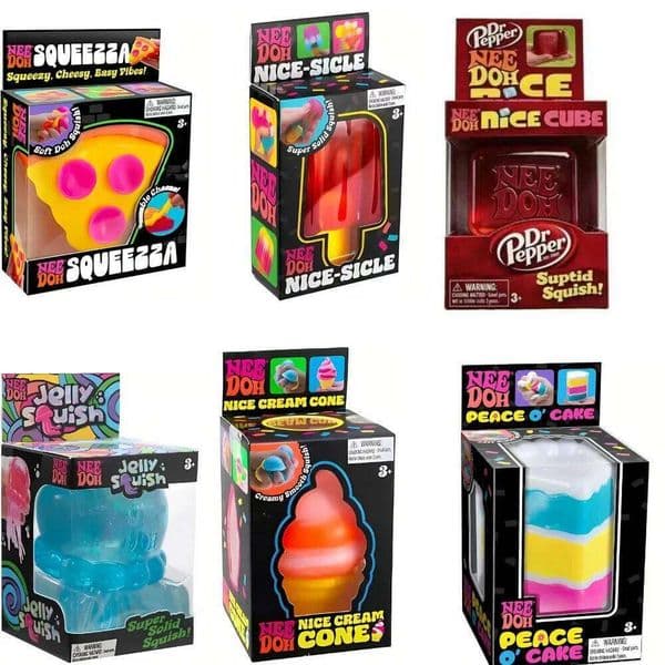 Schylling Needoh Nice Sensory Nice-Sicle Stress Relief Squishy Cube Anti-Anxiety Squeeze Object For Focus ADHD Population 26L0530