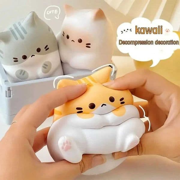 Cat Stress Relief Squishy Toy PU Slow Rising Squeeze Toys Antistress Ball Cartoon Table Ornaments Squishy Stress Reliever Toys C260530
