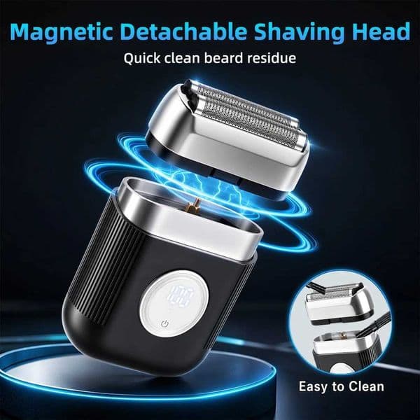 Electric Shaver for Men with 3 Blades Type-C Rechargeable Digital Display Beard Hair Trimmer Remover Waterproof Portable RazorJ260530