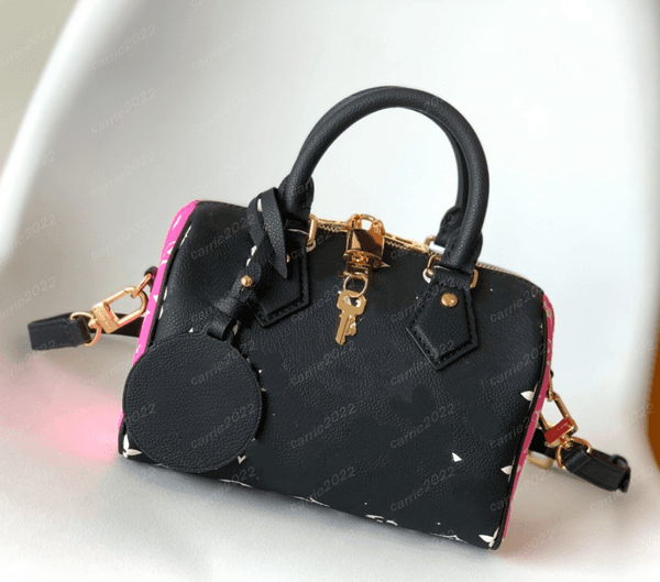 High Quality Soft Leather Printed SpeedyBoston Bag 2026 Spring Design pillow bag Women Bag Advanced Texture Versatile Fashion Shoulder Crossbody Bag M46118