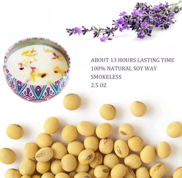 Fragrant Scented Candle with Natural Essence Stable Burn Decorative Tin for Room Freshening 236in Diameter C260530