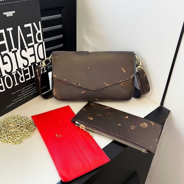 Designer Bags 2026 New vintage three in one women's bag versatile underarm bag fashion single shoulder crossbody bag tote bag purse man bag mens bag sacoche homme sac