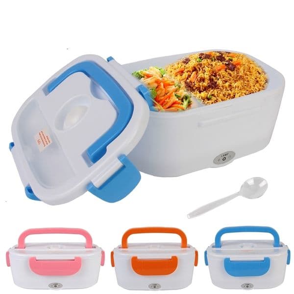 Fast Heating Food container Dinnerware Warmer 12V 220V EU Plug Electric Heated Lunch Box Travel Car Work Bento 260529