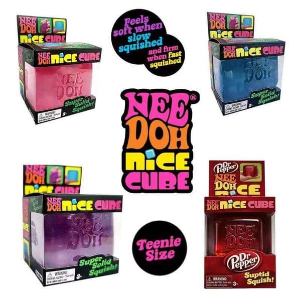 Schylling NeeDoh Nice Cube Vent Toy - Soft Squishy Block for Pinching, Squeezing & Anger Relief juguete antiestres stress relief 26L0530