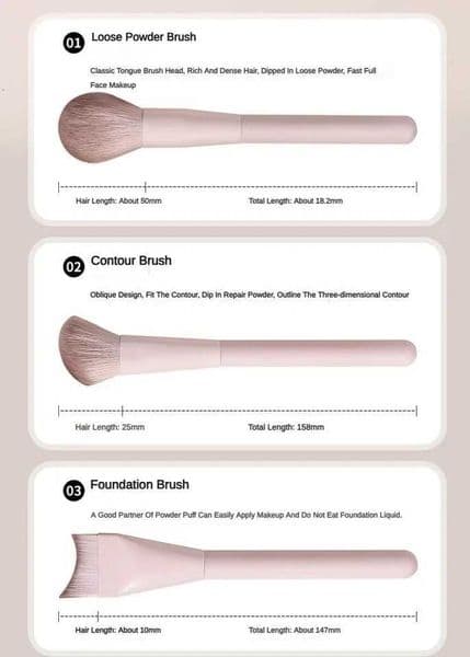 13Pcs Soft Pink Makeup Brushes Set with Travel Bag Premium Synthetic Face Eye Brushes for Foundation Powder Eyeshadow M260530