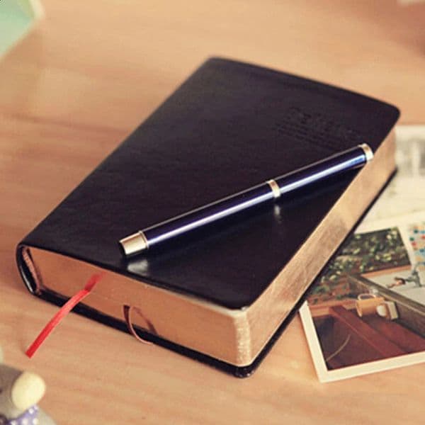 Vintage Thick Leather Bible Notebook Blank Diary Book Retro Zakka Paper Journals Agenda Planner Notepad Stationery Gift Supplies 260529
